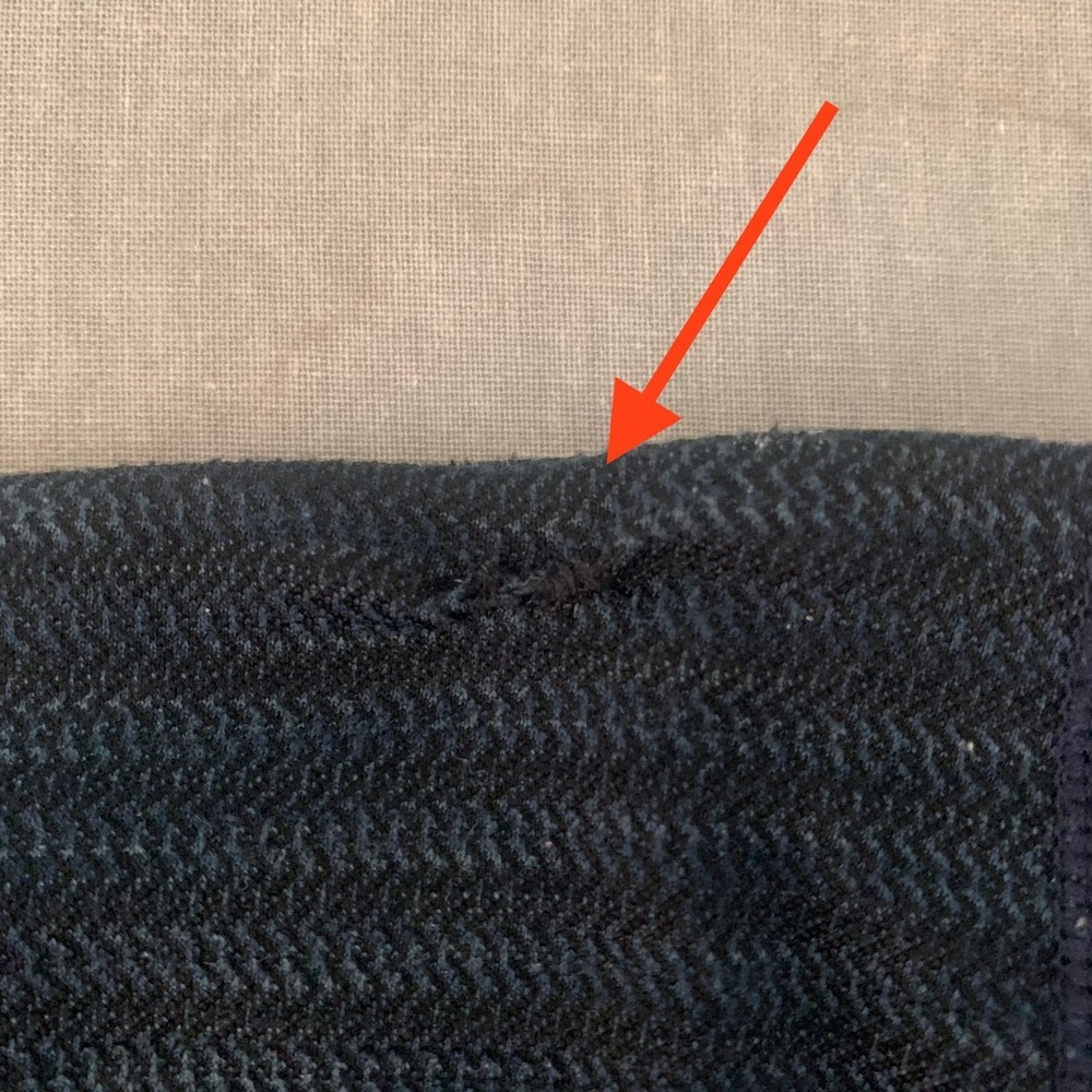 ATHLETA Athletic Tights Leggings Textured Herringbone Pattern Blue - Picture 16 of 16